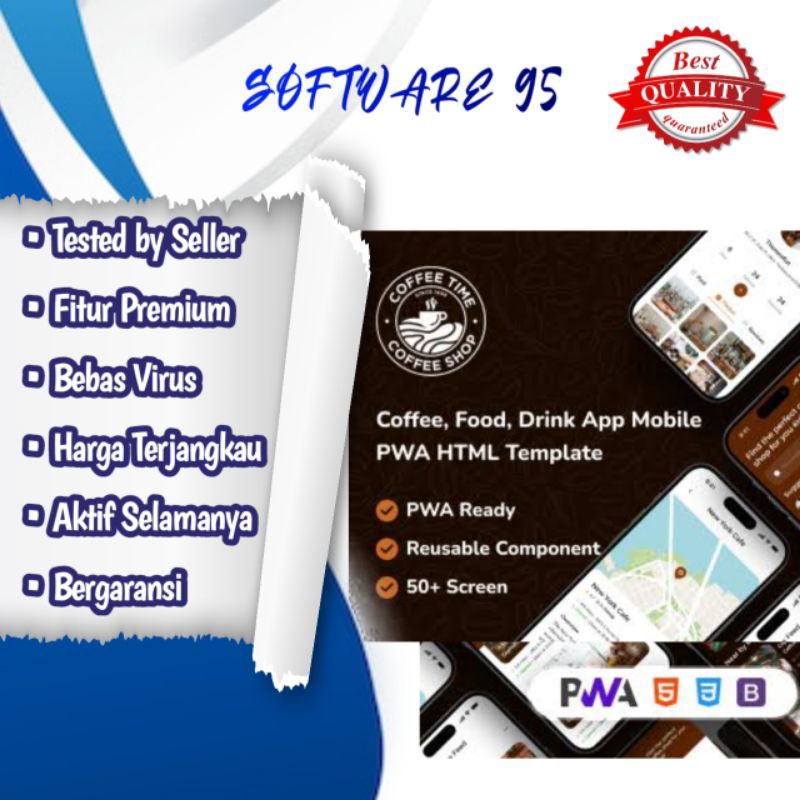 Coffee, Drink Mobile PWA HTML Template