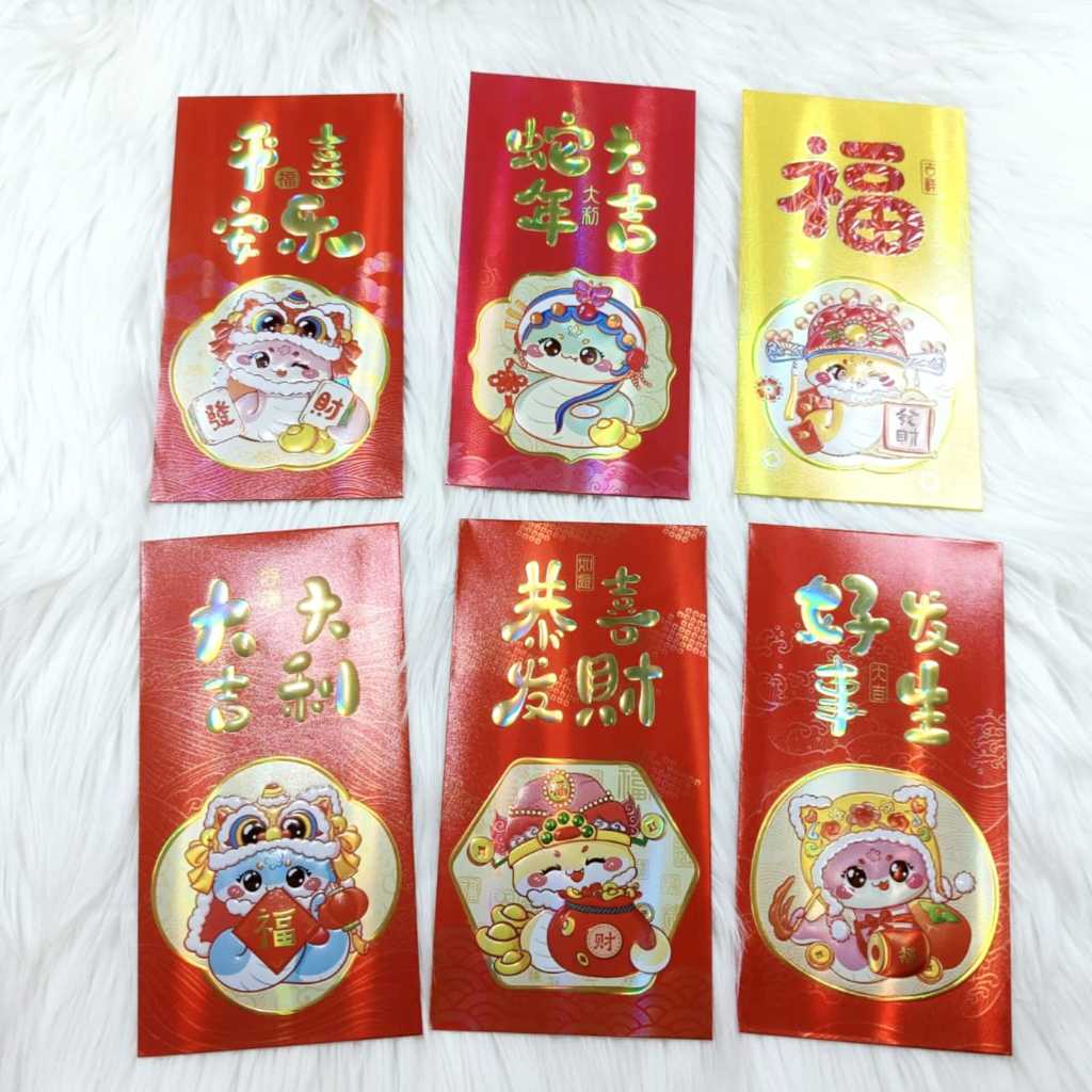 

Angpao Imlek Shio Ular 4213 Bahan Kertas Hologram Import Isi 6 Pcs Mix Motif
