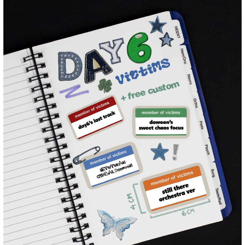 

[READY] STICKER "WHICH VICTIMS ARE YOU" DAY6 / MIX DENIMALZ FOREVER YOUNG INDONESIA TOUR DAY6