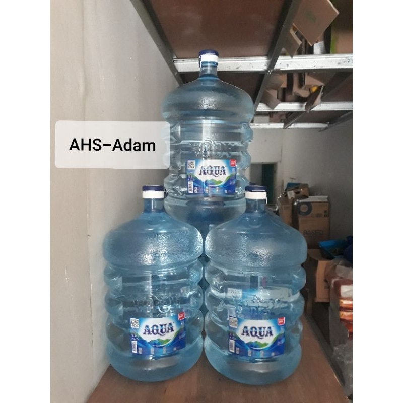 Galon Aqua kemasan baru + isi 19 Liter (1galon)