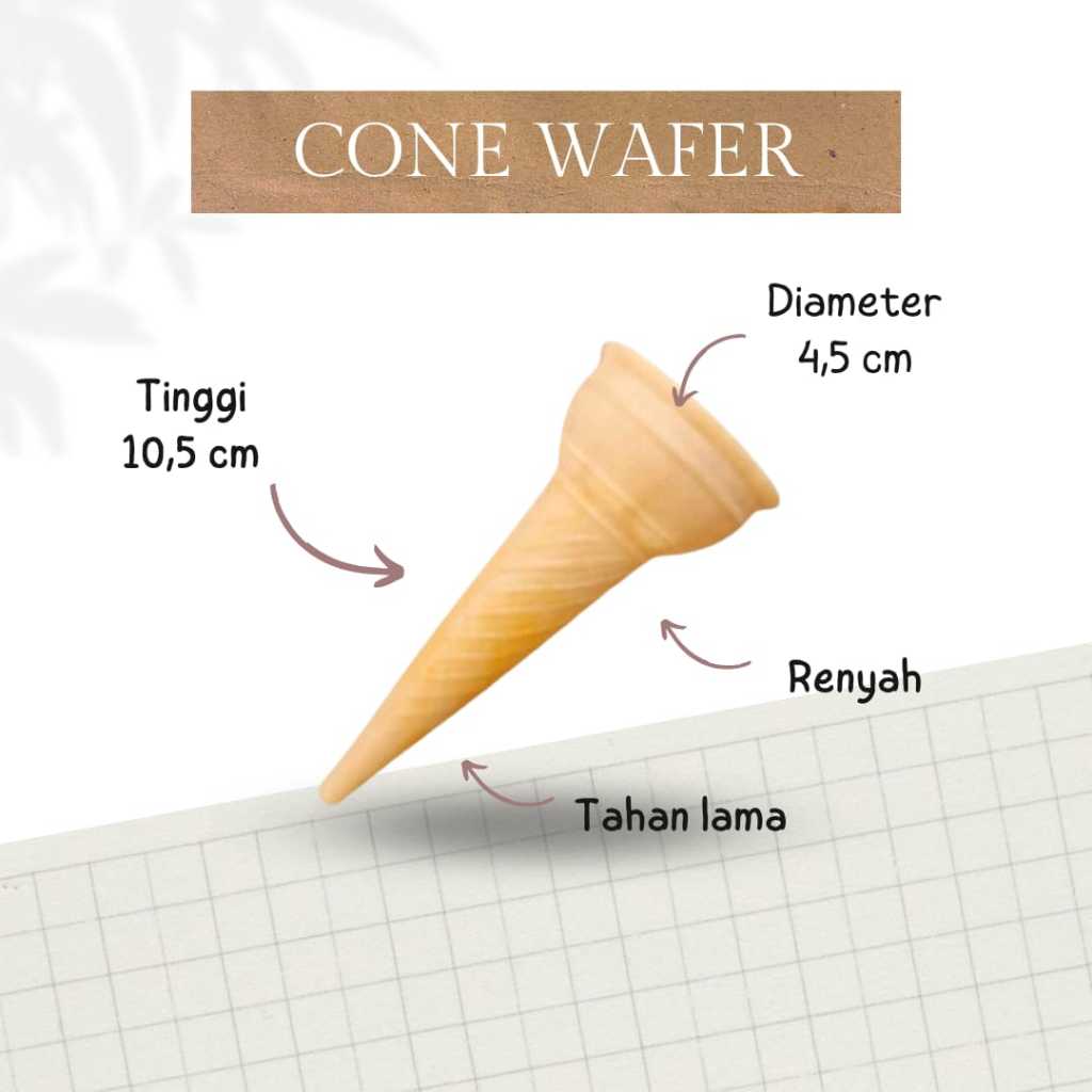 

Cone Ice Cream Lancip diameter 4,5 cm 500 pcs
