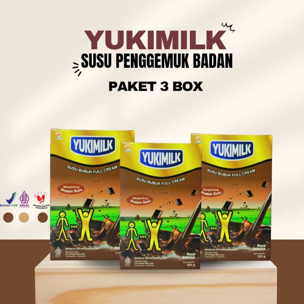 

Bundling Dapat 3 Box Susu Penggemuk Yuki Milk Fullcream 250gr memperbaiki nafsu makan