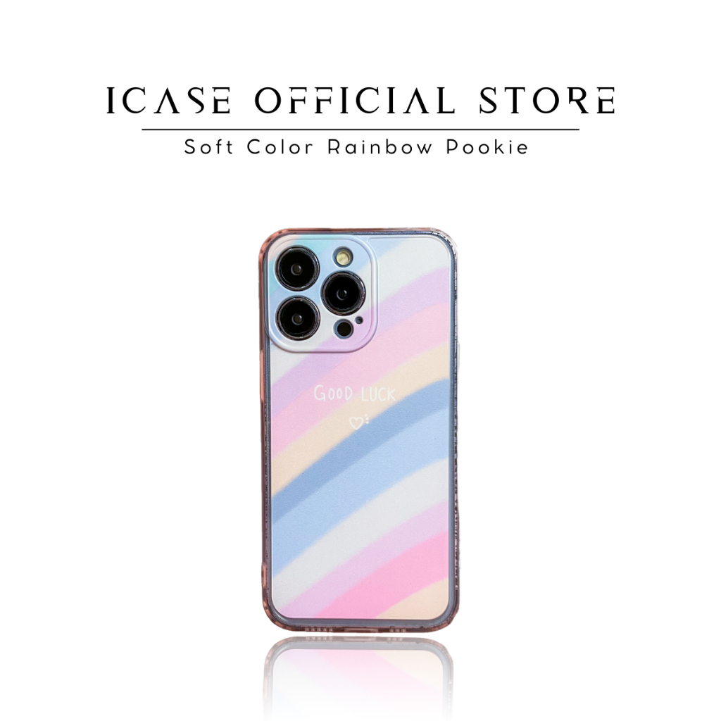 i.case_store SOFTCOLOR RAINBOW CASE IPHONE GOODLUCK LOVE FOR IPHONE 7 8 12 PRO MAX 11 PRO MAX XS MAX