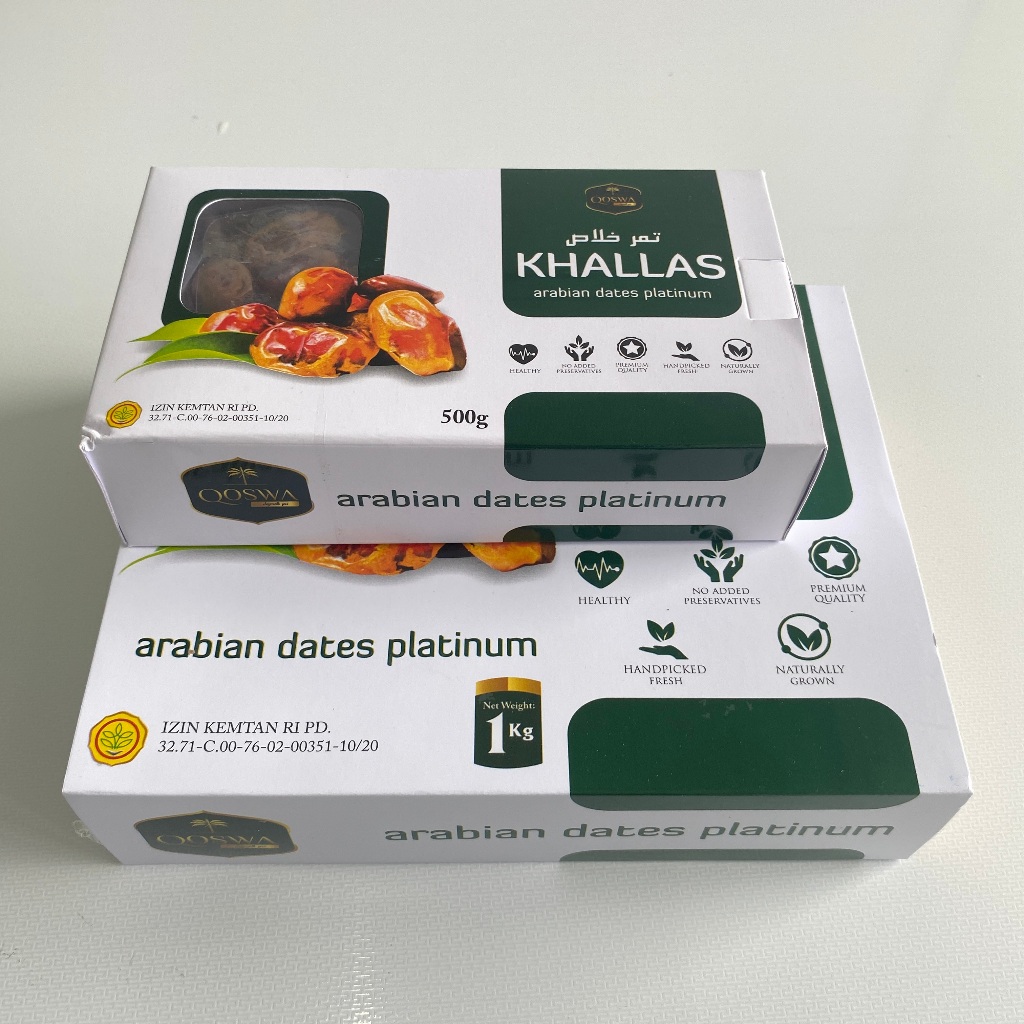 

Kurma Khalas 1 kg Premium 500g Asli Original Qoswa