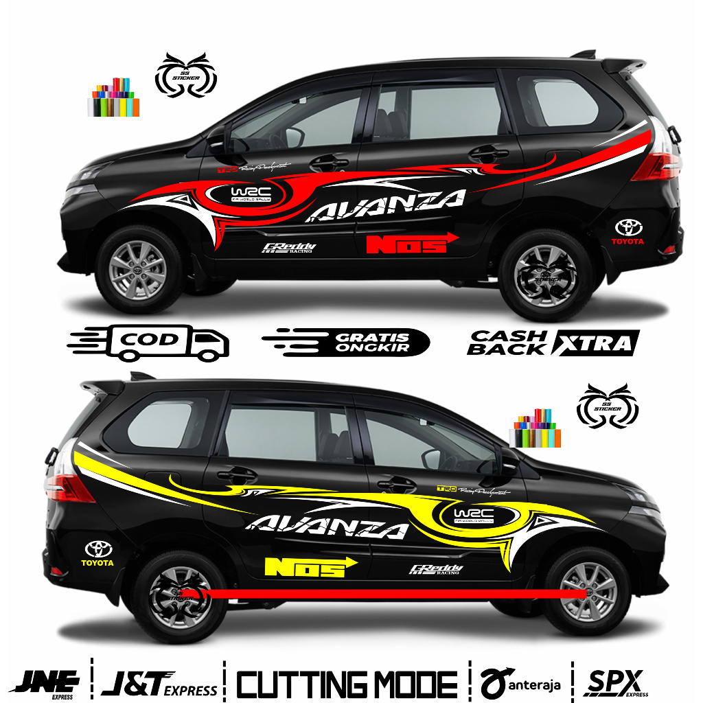 Stiker Stiker mobil avanza sigra sticker mobil cuting stiker body mobil  ertiga xenia avanza  TERBAR