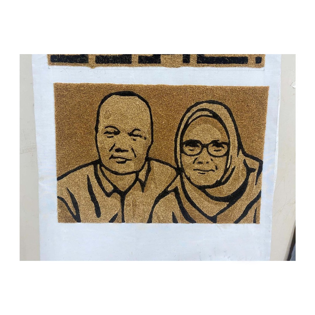Lukisan Sabut Kelapa - Foto Keluarga - Custom