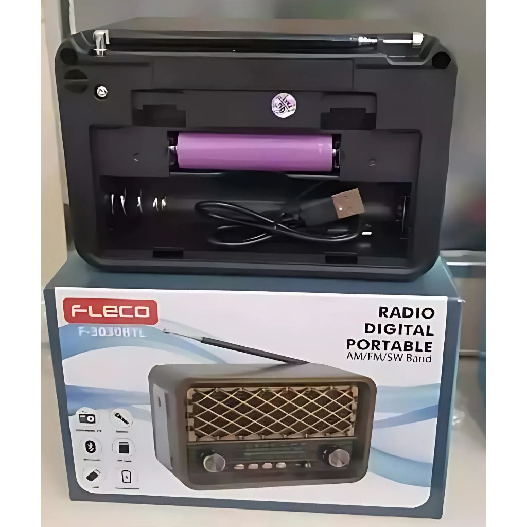 ~Radio Internasional Fleco F3030BTL FM/AM/SW Portable Radio digunakan Untuk Speaker Bluetooth Dan