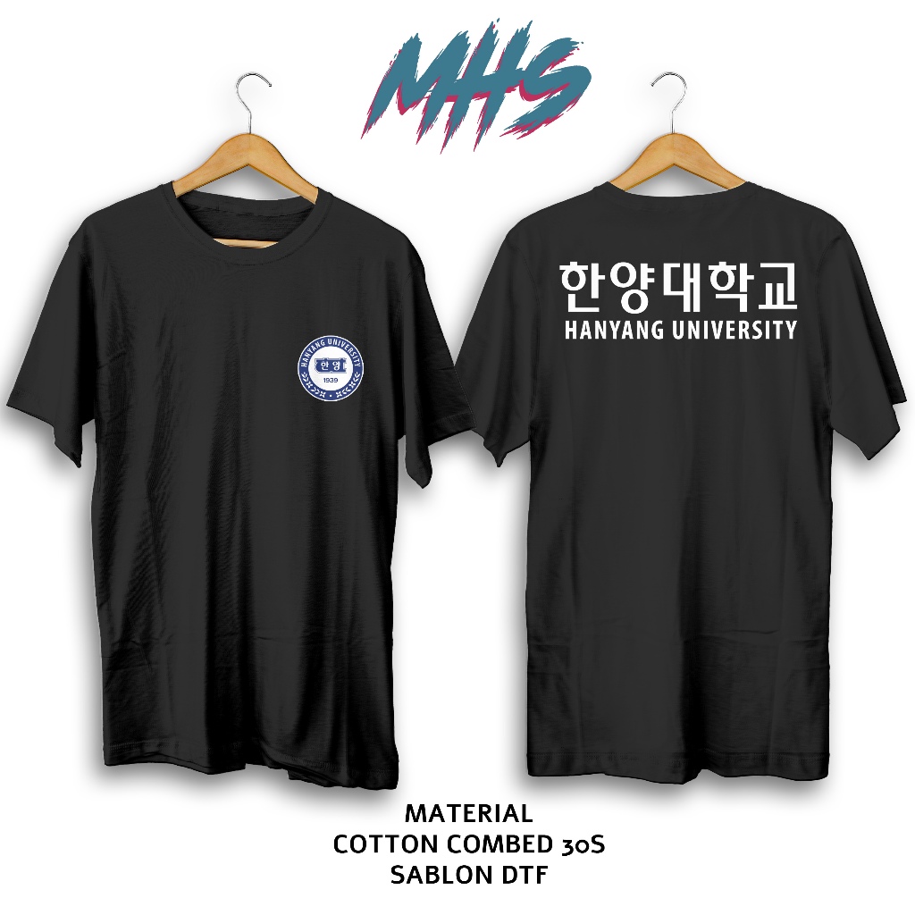 KAOS HANYANG UNIVERSITY COTTON COMBED 30S - KAOS DISTRO CUSTOM MENGBALLHOME