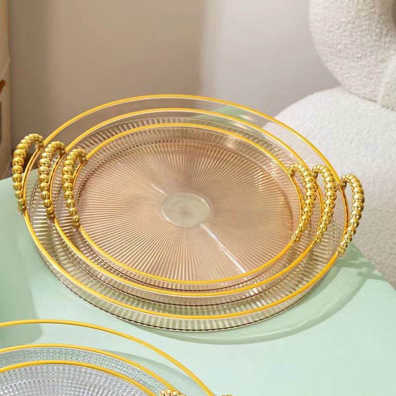 [COD] Aesthetic Tray Nampan/Nordic Luxuryb Tray 30cm/ Nampan Aesthetic Plastik/Acrylic Nampan