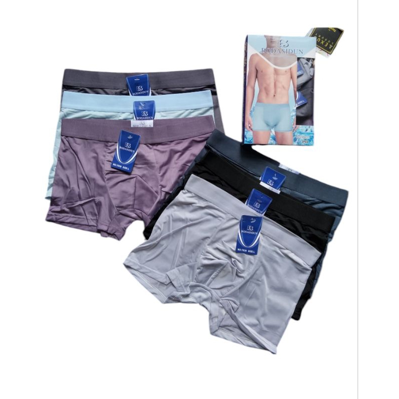 (3 pcs)cd boxer pria BODASIDUN katun spandex/celana dalam pria dewasa dingin[ORIGINAL] [TERMURAH]