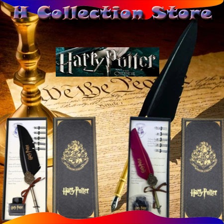

1Set Pulpen Bulu Set Lengkap Harry Potter Feather Quill Dip Pen Bulu Alat Kaligrafi Set Retro Calligraphy Feather Dip Pen-0.5mm