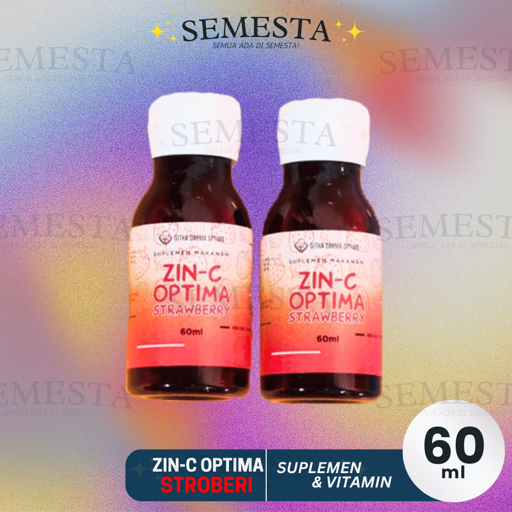Zin-C Optima Rasa Strawberry - Vitamin C dan Zinc Meningkatkan Daya Tahan Tubuh
