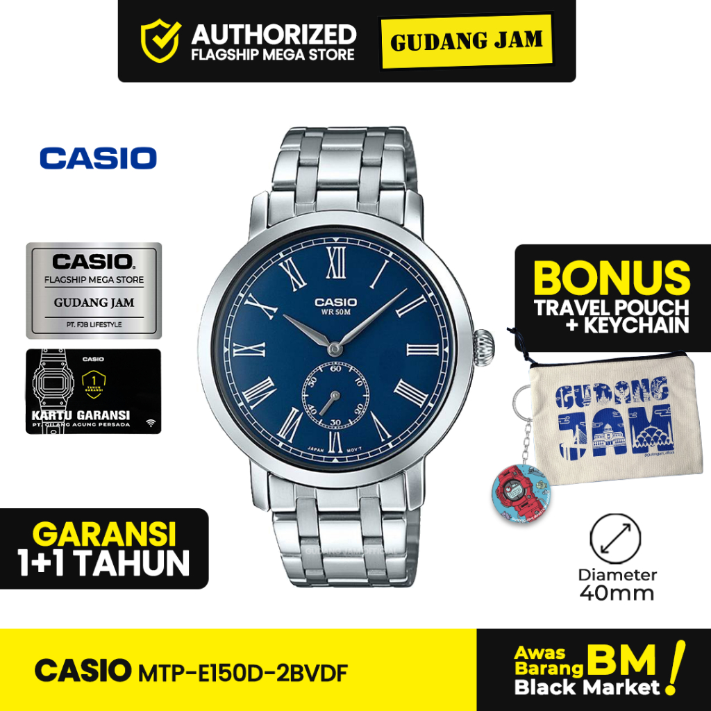 Jam Tangan Casio MTP-E150D-2BVDF MTP-E150D-2B MTP-E150D MTPE150 MTP E150