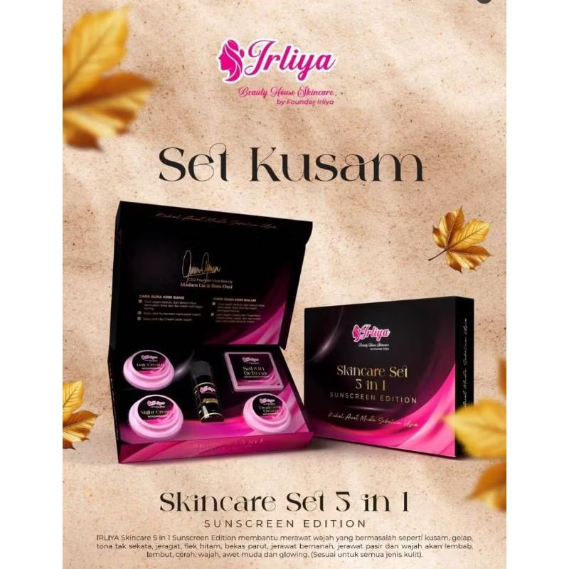 Irliya Skincare Set Kusam Sunscreen Edition