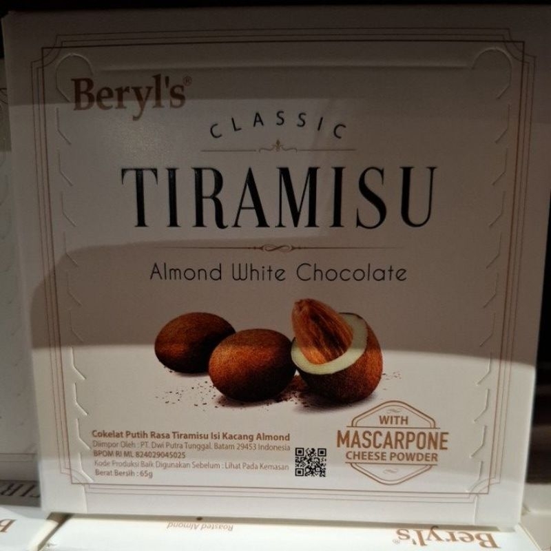 

beryl's almond white chocolate 65gr exp 28 januari 2026