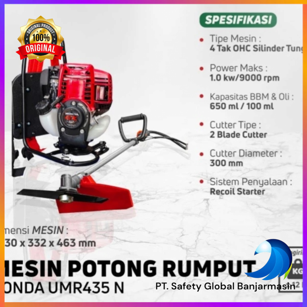 PROMO Mesin Potong Rumput HONDA UMR 435 N Original dan Panen Padi 4 Tak