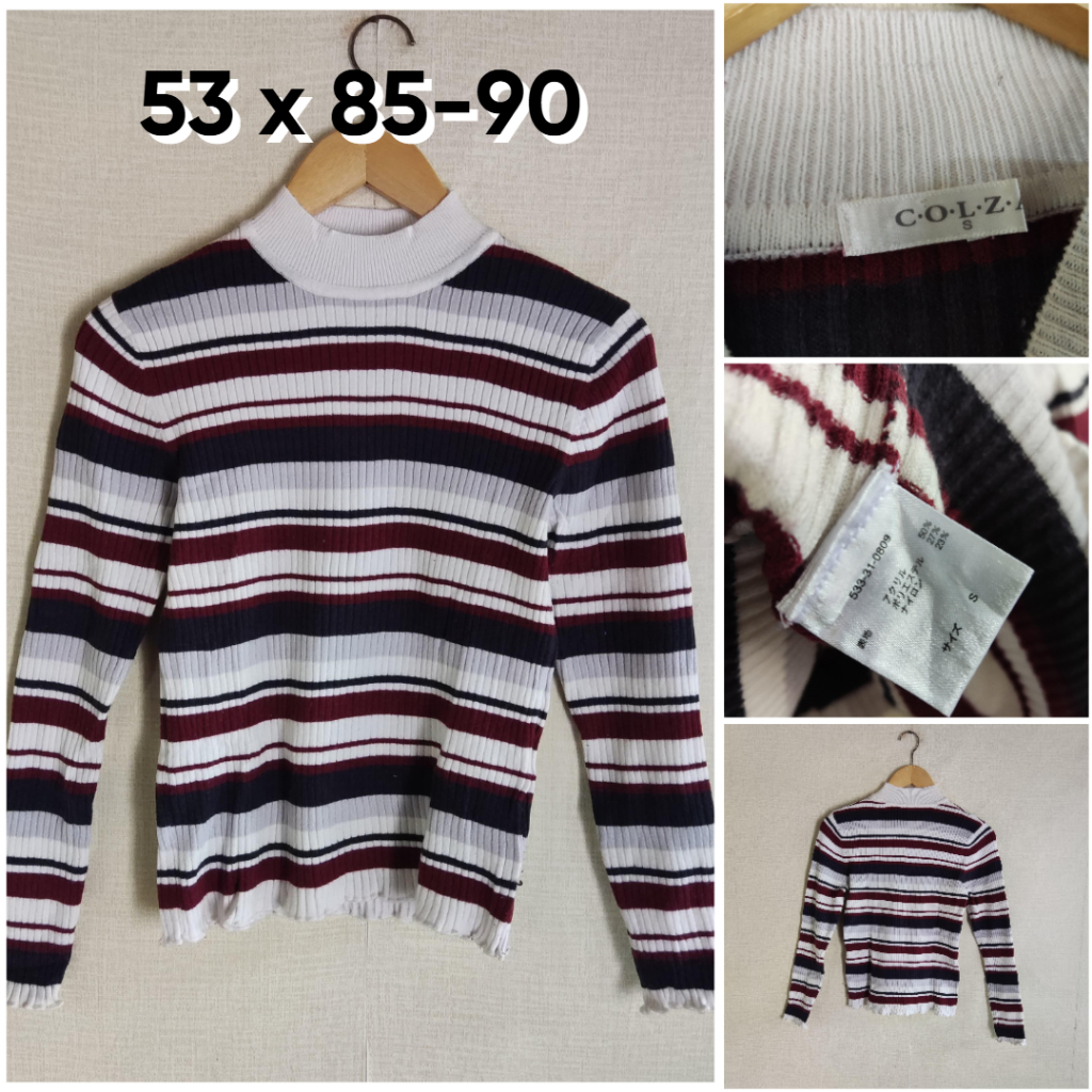 Sweater Lidi COLZA Multicolour Size S Wanita Atasan Cewek Inner GF972