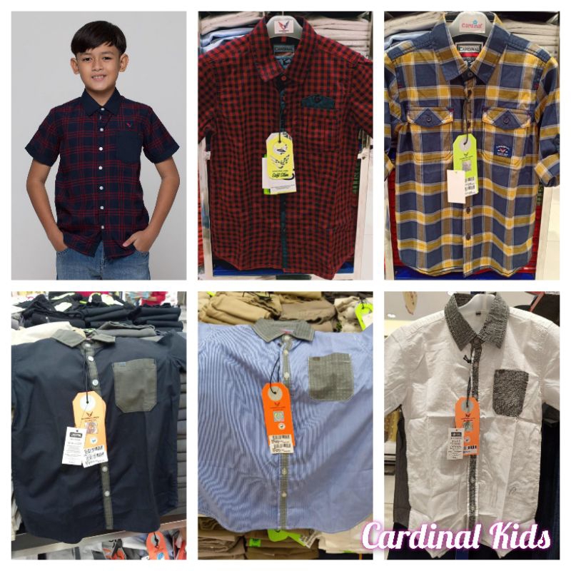 Cardinal- Kemeja koko anak 3-16 Tahun