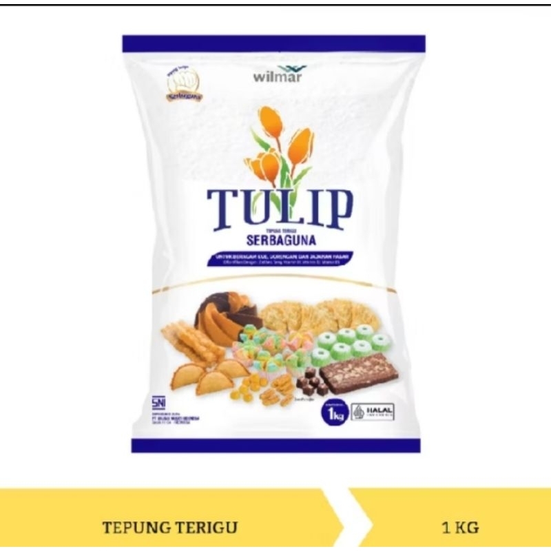 

Tepung terigu kemasan 1 kg tulip