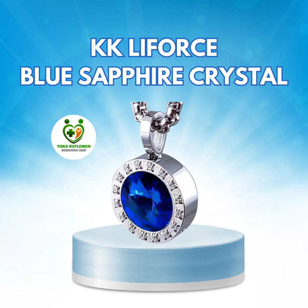 Kk liforce  Blue Sapphire Crystal Kalung Kesehatan Anti Radiasi KK Indonesia