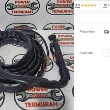

TIG Torch 200A RHINO WP17V-2 Tang Las Argon Stang Las Gas Argon WP 17