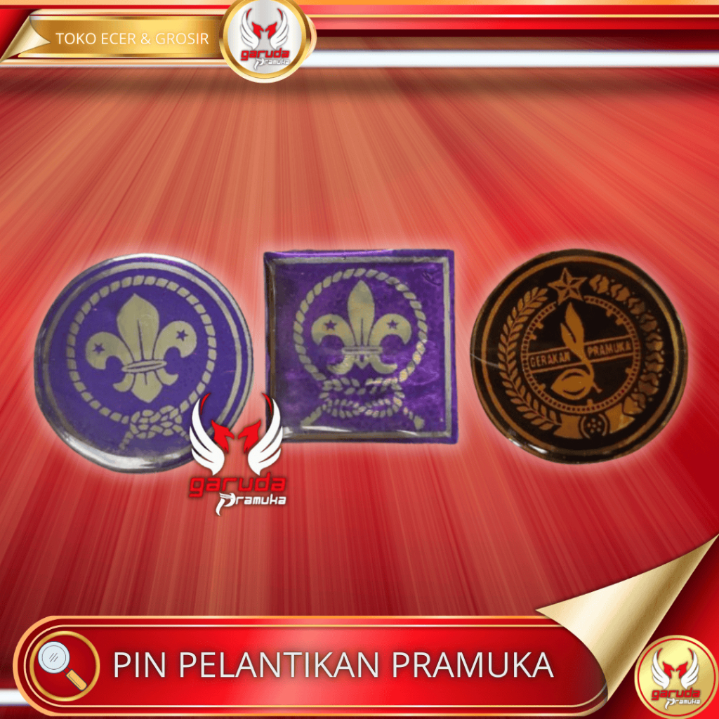Pin kitri wosm pelantikan pramuka puta putri pin lapis resin