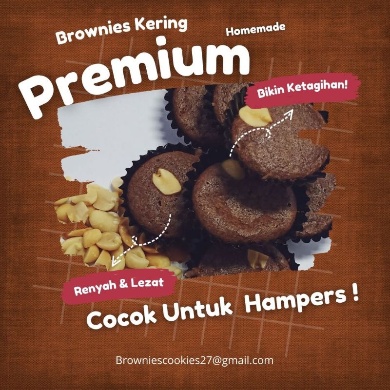 

Brownies Kering Coklat Special Original & Premium - Cocok untuk Hampers (500gr/1Kg)