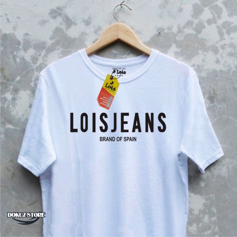Kaos Brand Branded 100% Distro Dewasa Jumbo Big Size Pria Wanita Cowok Cewek Lois Jeans