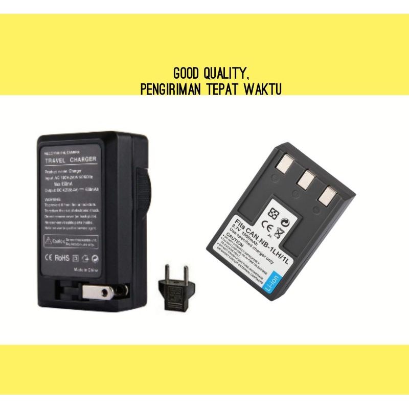 Charger & Baterai Canon NB-1L NB-1LH NB1L NB1LH - Batre Casan