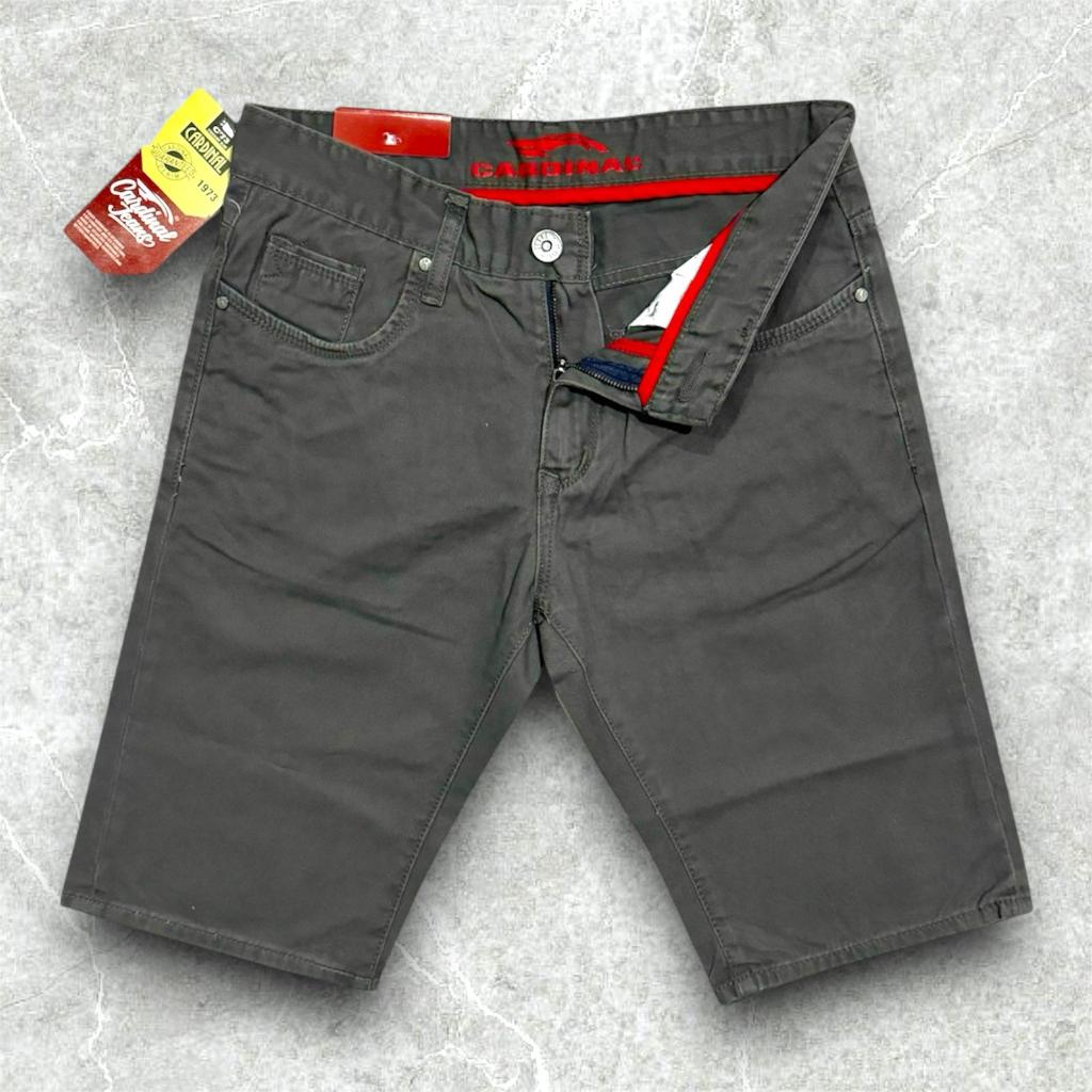Celana Kanvas Cardinal Pendek Pria//Celana Cardinal Pendek Reguler Standar//Bahan Katun Linen