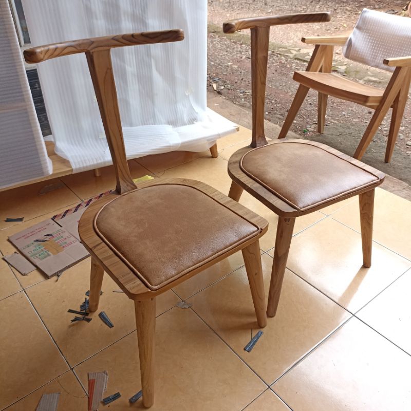 kursi tamu teras makan kayu jati kursi tamu bantalan minimalis