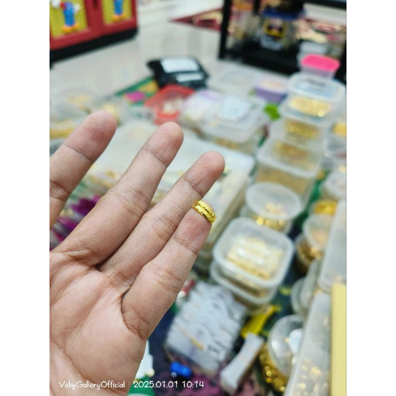 Cincin bayi lapis emas 24 k