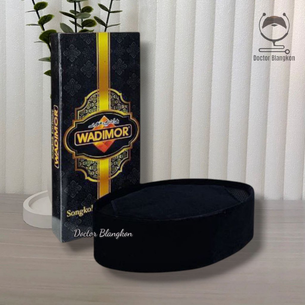 Peci Songkok Wadimor Anak Dewasa Bludru Hitam Terpilih Tinggi 5cm 6cm 7cm 8cm 9cm 10cm Kopiah Hitam 