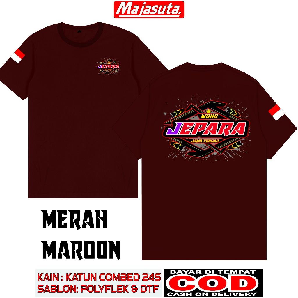 KAOS WONG JEPARA JAWA TENGAH M2 DTF MODEL RACING BISA COD KAOSKEREN KAOSDISTRO
