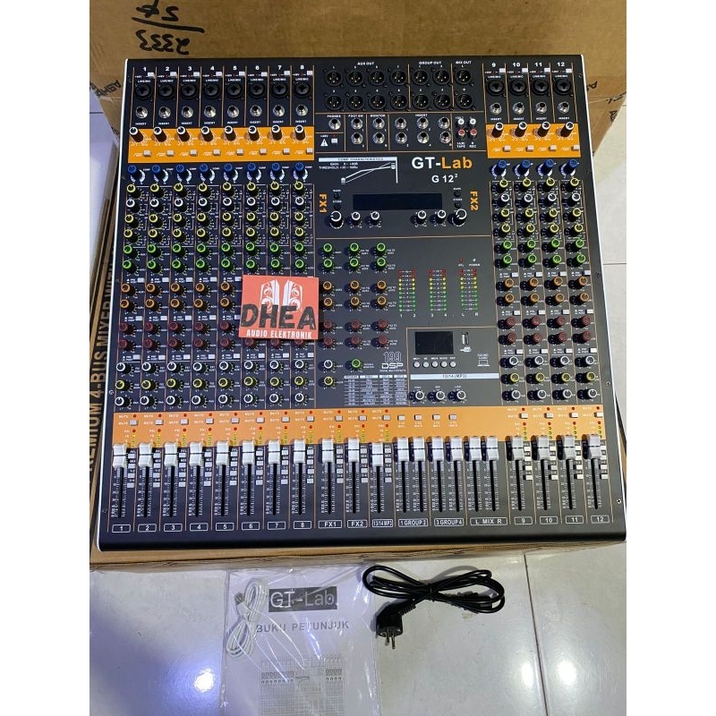 Mixer Audio GT-Lab 12 gen2 GT-Lab G12² Original By RDW 12 Chanel GT Lab 12 Ch Full XLR double Efek D