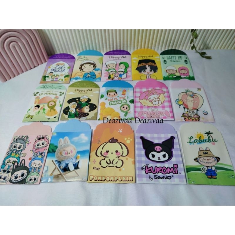 

AMPLOP LEBARAN MEDIUM VIRAL LABUBU KUROMI- MUSLIM - ISI 10pcs