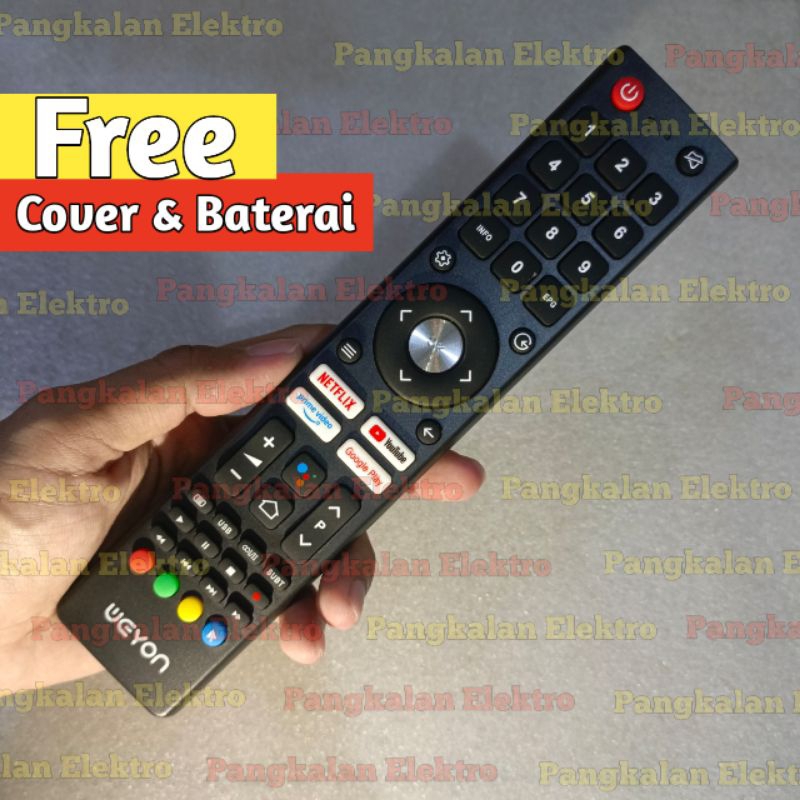REMOTE TV WEYON SMART TV ANDROID TV ORIGINAL ASLI FREE COVER FREE BATU BATERAI REMOT TV WEYON SMART 