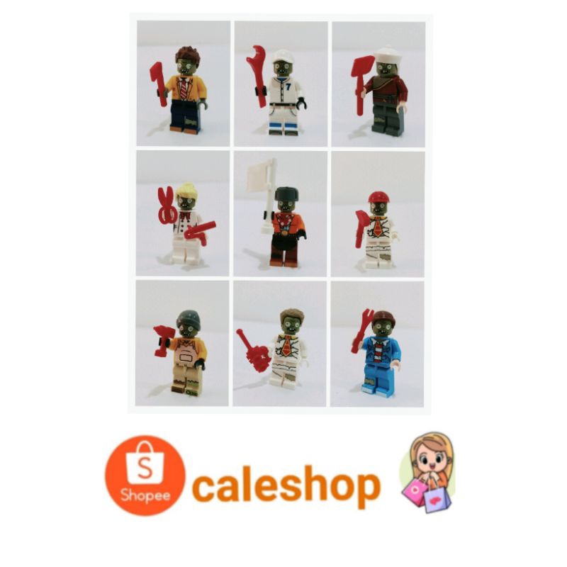 Lego Brick karakter Figure mini zombie vs plants