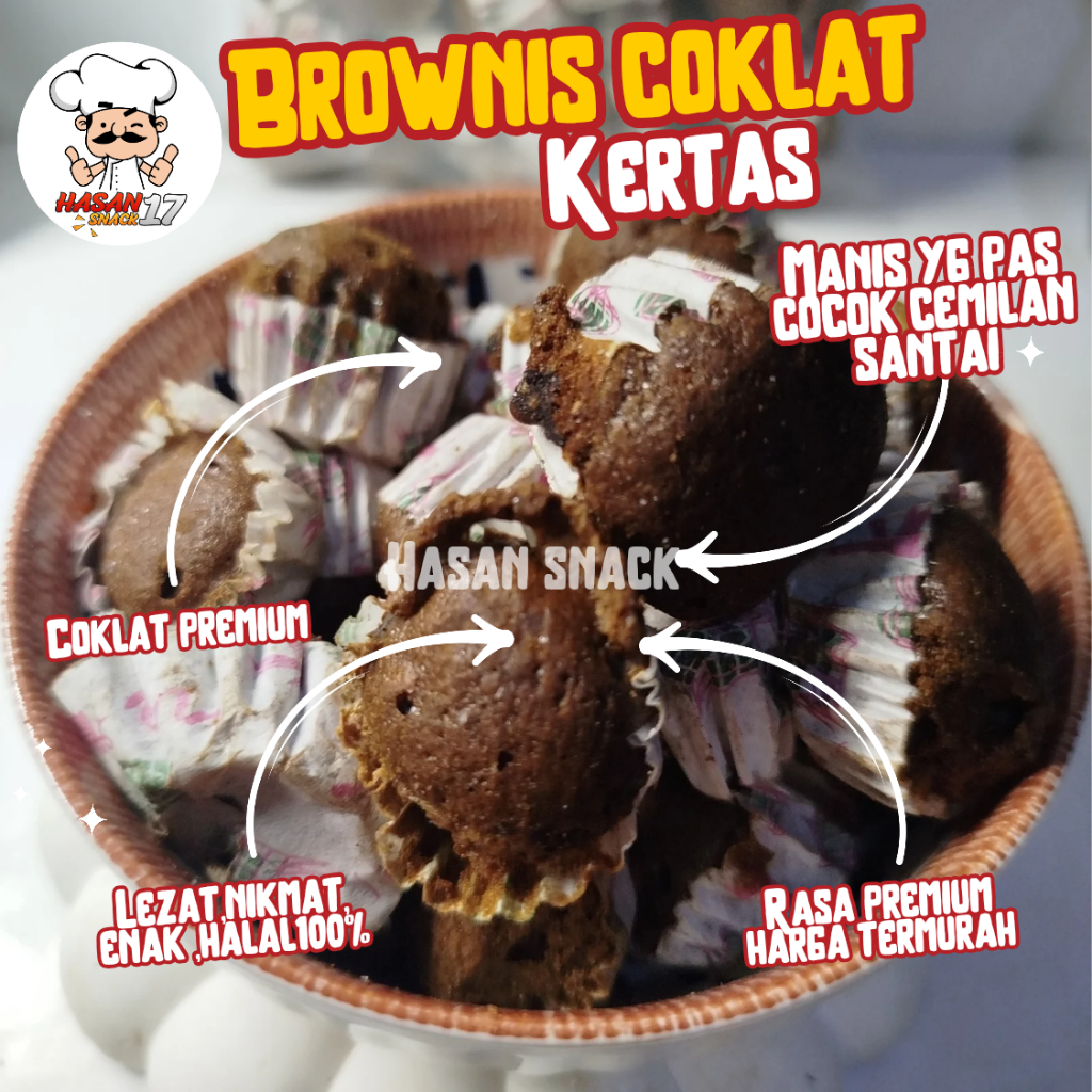 

BROWNIS COKLAT 250 GRAM / GRATIS ONGKIR BISA COD/ SUPER RENYAH KRIUK ENAK LEZAT / CEMILAN SNACK / MAKANAN RINGAN / HASAN SNACK 17