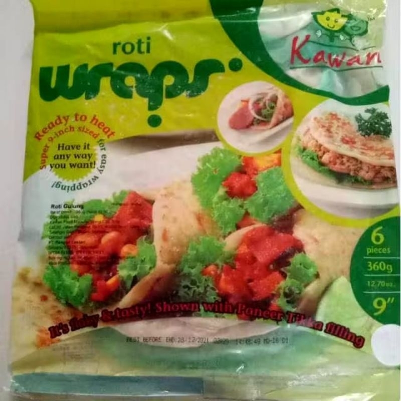 

ROTI WRAPS ISI 6 LEMBAR 360 GR BY KAWAN