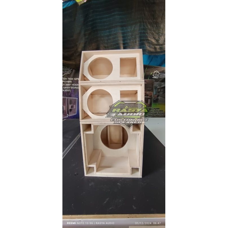 Paket Box miniatur( 1 box planar 6 inch single + 2 box line array 4 inch)