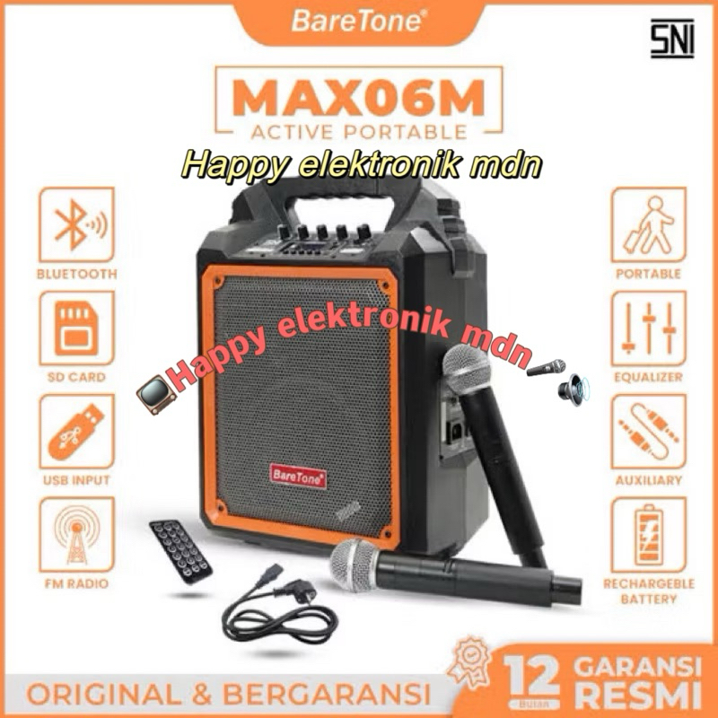 BareTone Speaker Portable Baretone MAX06M Baretone Speaker 6 inch Baretone Max06M Baretone Max06 Bar