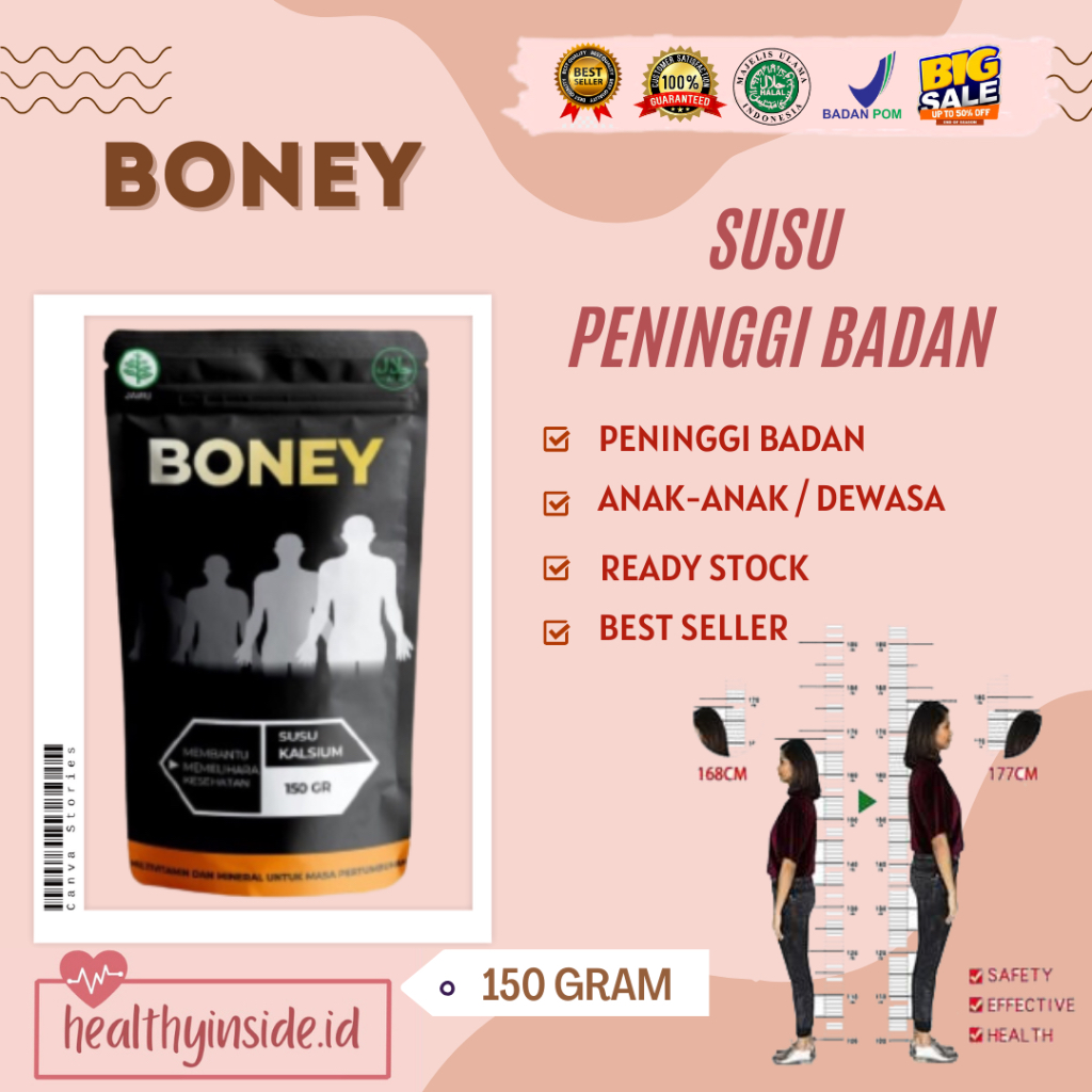 

SUSU PENINGGI BADAN KALSIUM 150 Gram - PENAMBAH TINGGI ORIGINAL ANAK REMAJA DEWASA ORIGINAL