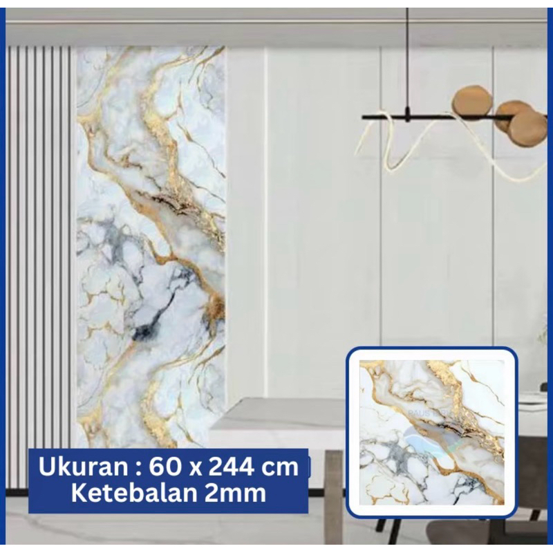 wallpaper dinding marmer glossy 120cm dan 60cm