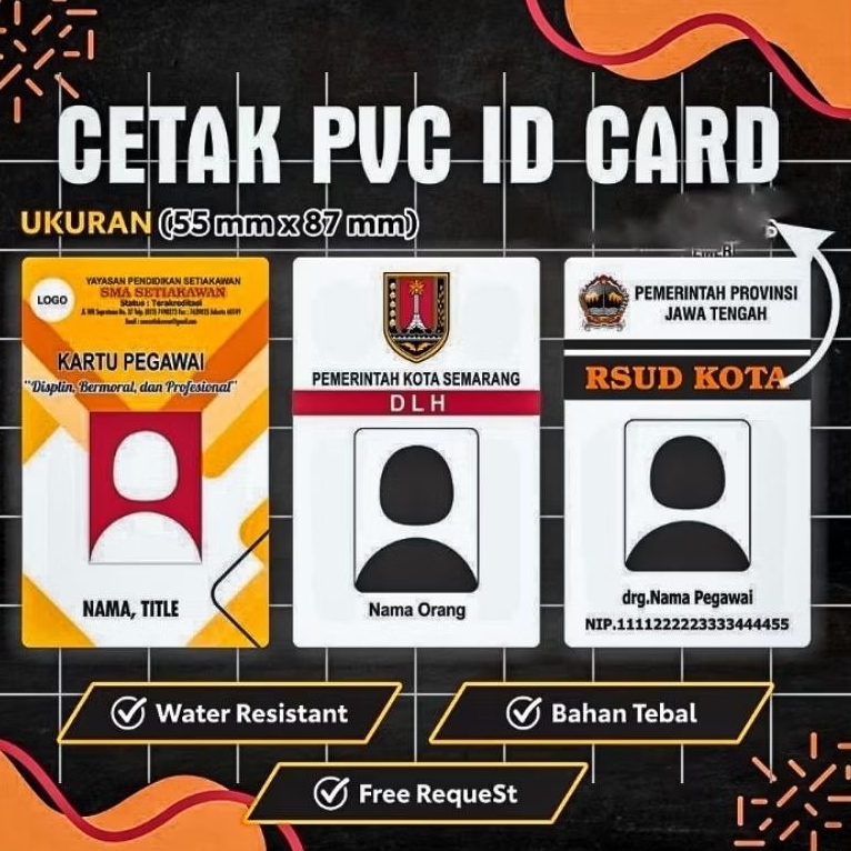 

Cetak Id Card, Member Card, Kartu Nama, Kartu Pelajar, Bahan PVC, Bisa Satuan