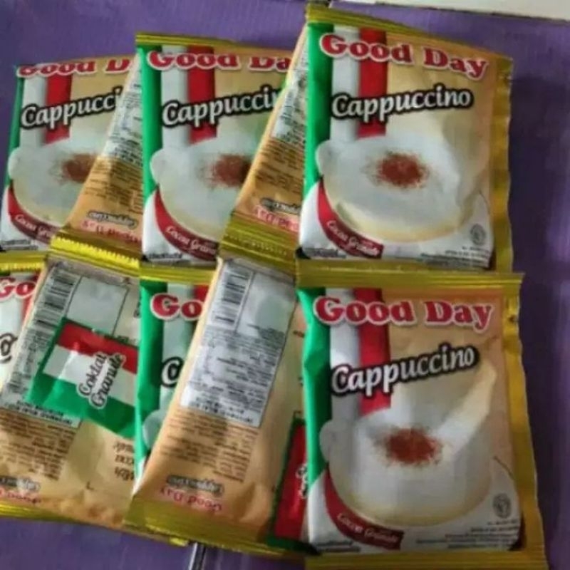 

Good Day capucino 25 g 1 renceng isi 10 bks