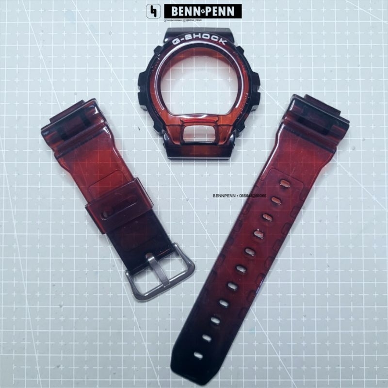 BEZEL STRAP GDX 6900 GRADATION RED BLACK