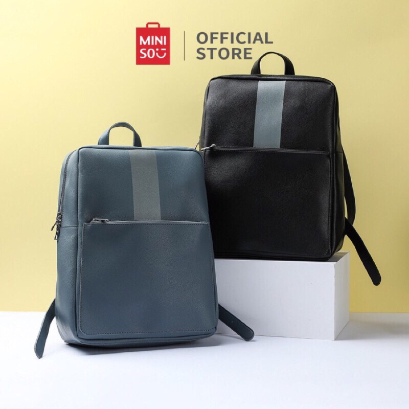 Miniso backpack Color blocking / Tas punggung tas sekolah tas ransel tas sekolah