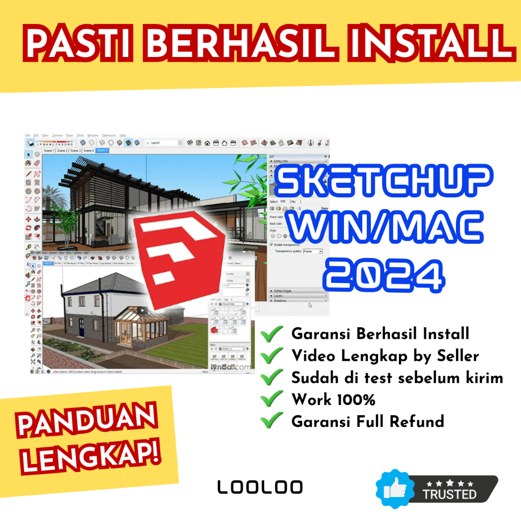 (WIN & MAC) SKETCHUP 2024/2023/2022/2021/2020/2019/2018/2017/2016/2015 LooReborn