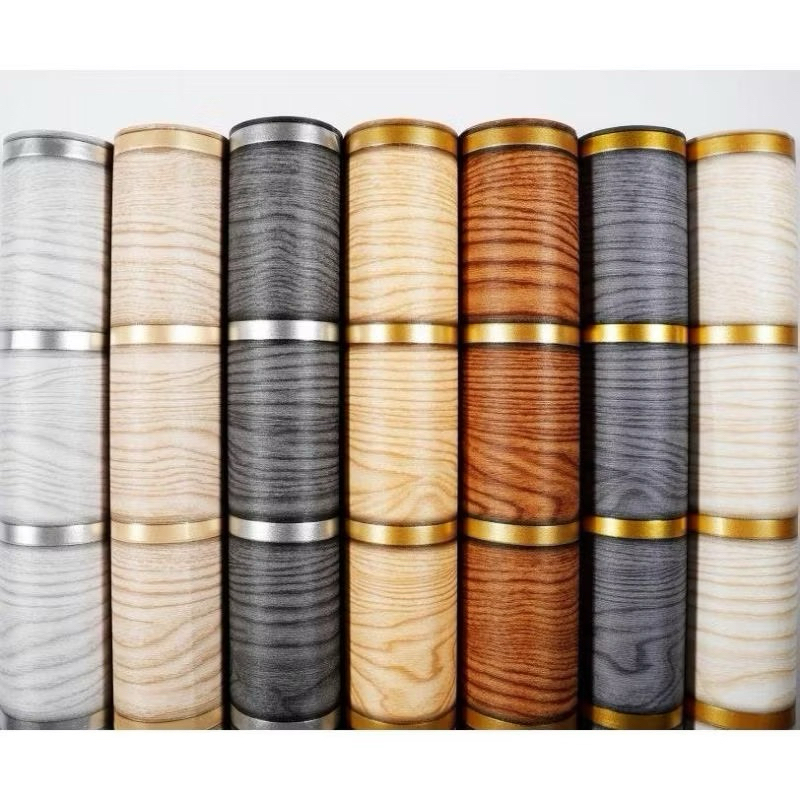 wallpaper dinding termurah panel lis emas